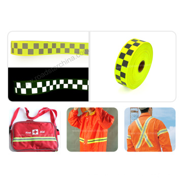 Fluorescent colors oxford fabric reflective warning fabric